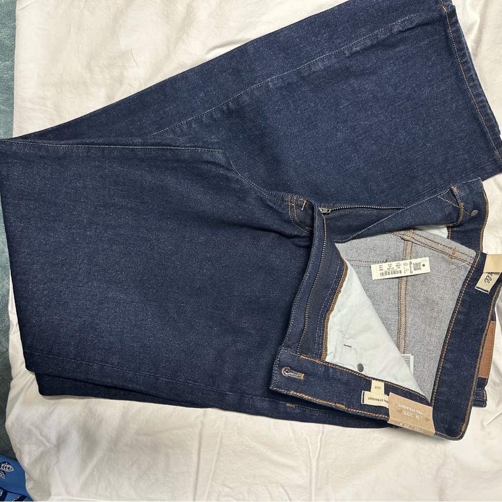 Madewell Dark Blue Straight Leg Jeans